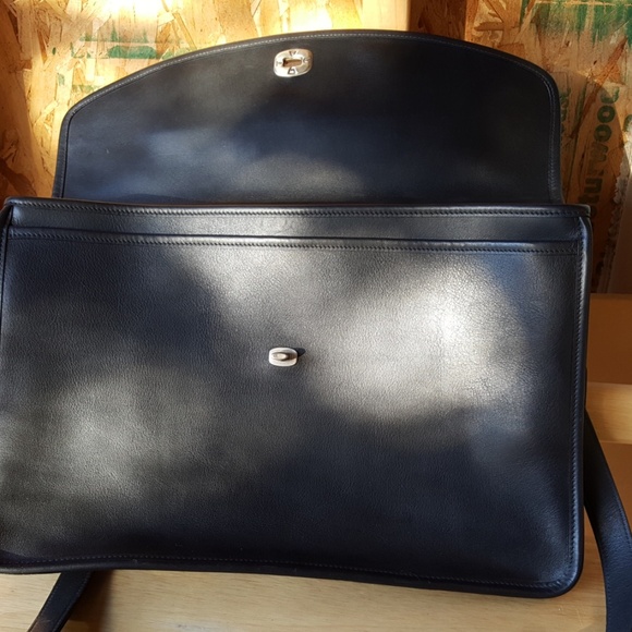Coach Lexington Black Leather Briefcase Messenger Bag - Vintage 1996 - Picture 2 of 10